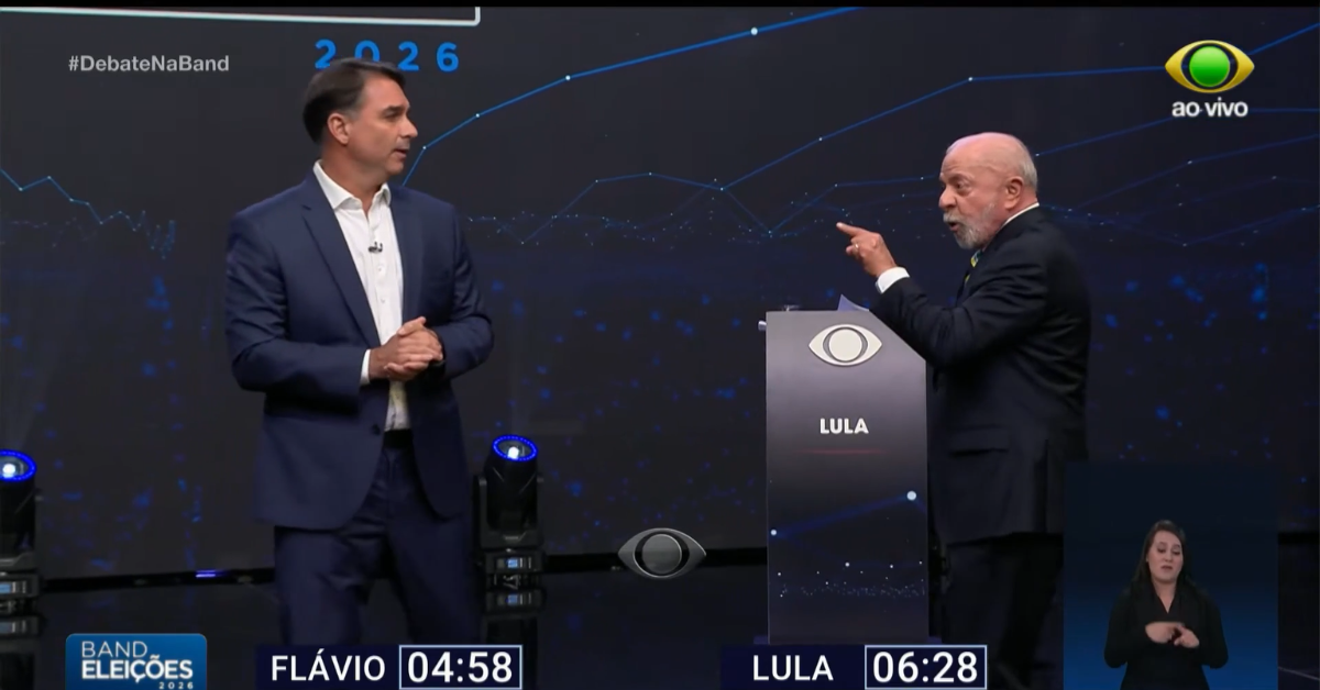 Debate entre Lula e Flávio Bolsonaro tem provocações, interrupções e perguntas sem resposta