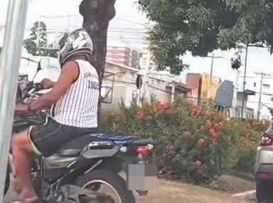 Infração: motociclista é flagrado invadindo ciclovia na Av. Duque de Caxias, em Belém